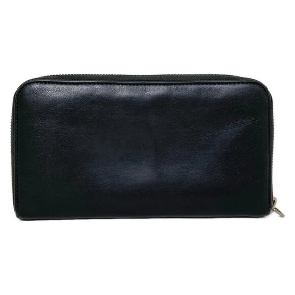 BALENCIAGA Everyday Continental Zip Around 505052 Black White Leather - - Picture 2 of 11